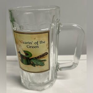 Nantucket Home Glass Beer Stein Mug Wearin’ of the Green Hat St Patrick’s Day